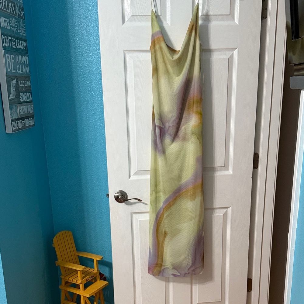 Zara Pastel Tie-Dye Maxi Dress